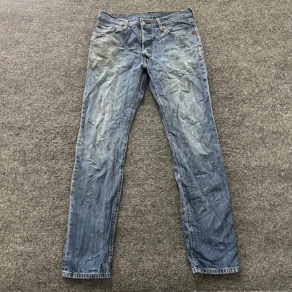 Levi's Jeans Mens Size 32x30 501 Original Fit Blue Denim Straight Leg Button Fly